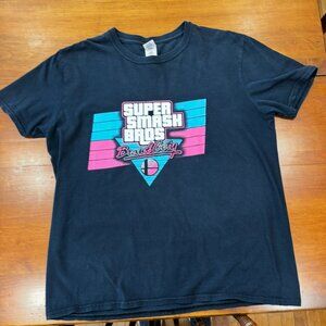 Super Smash Bros graphic t-shirt featuring a retro-inspired Brawl City design.